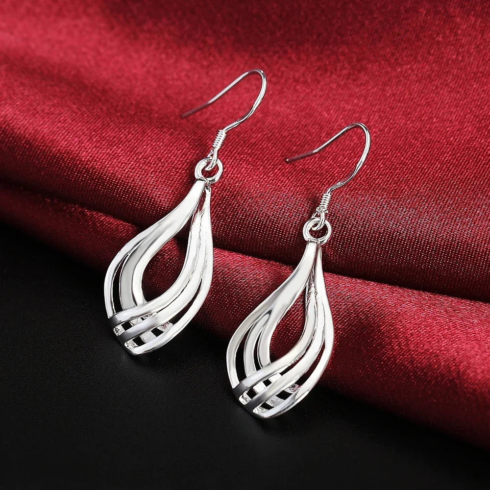Hochwertige 925 Sterling Silber Ohrringe Schlichte runde Creolen für Frauen Mode Hochzeit Verlobung Charm Schmuck