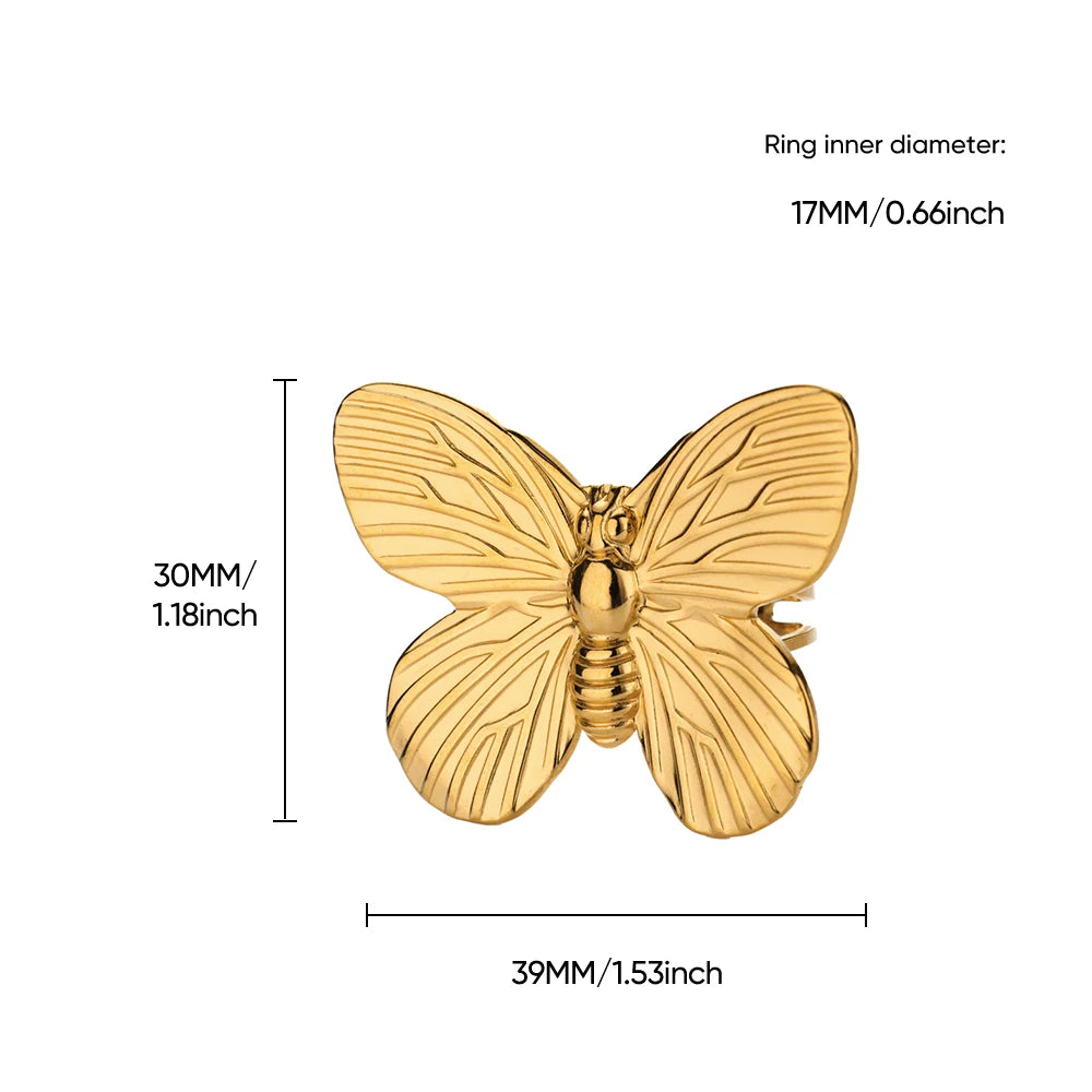 Edelstahl Übertrieben Große Blumenringe Für Frauen Gold Farbe Sonnenblume Fingerring Weiblich Mode Ästhetischer Schmuck Geschenk