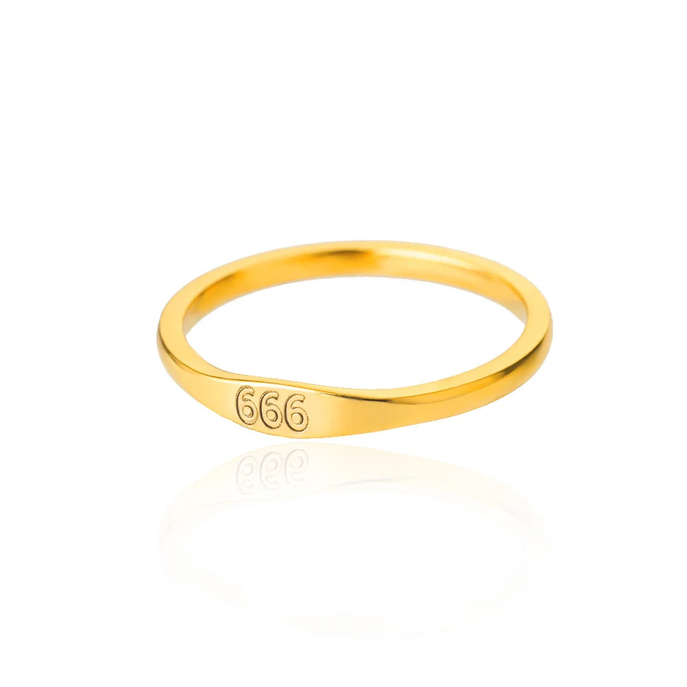 111 222 333 444 555 666 777 999 Engelszahlenringe für Damen Edelstahlring Vintage Ästhetik Retro Schmuck anillos 2025