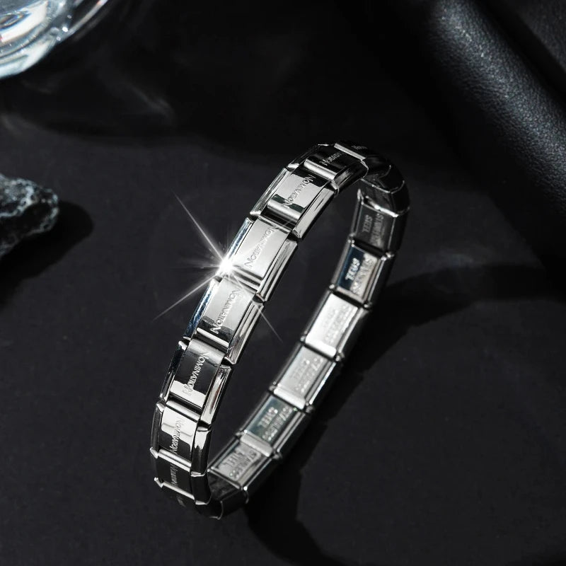Neuer Trend Edelstahlarmband Europäisches und amerikanisches elastisches Titanstahlarmband Modisches schlichtes Design