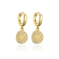 NEWBUY Mode Gold Farbe Kupfer Pflanze Ohrringe Luxus Zirkonia Blume Baumeln Ohrring Heißer Verkauf Weiblicher Party Schmuck Geschenk