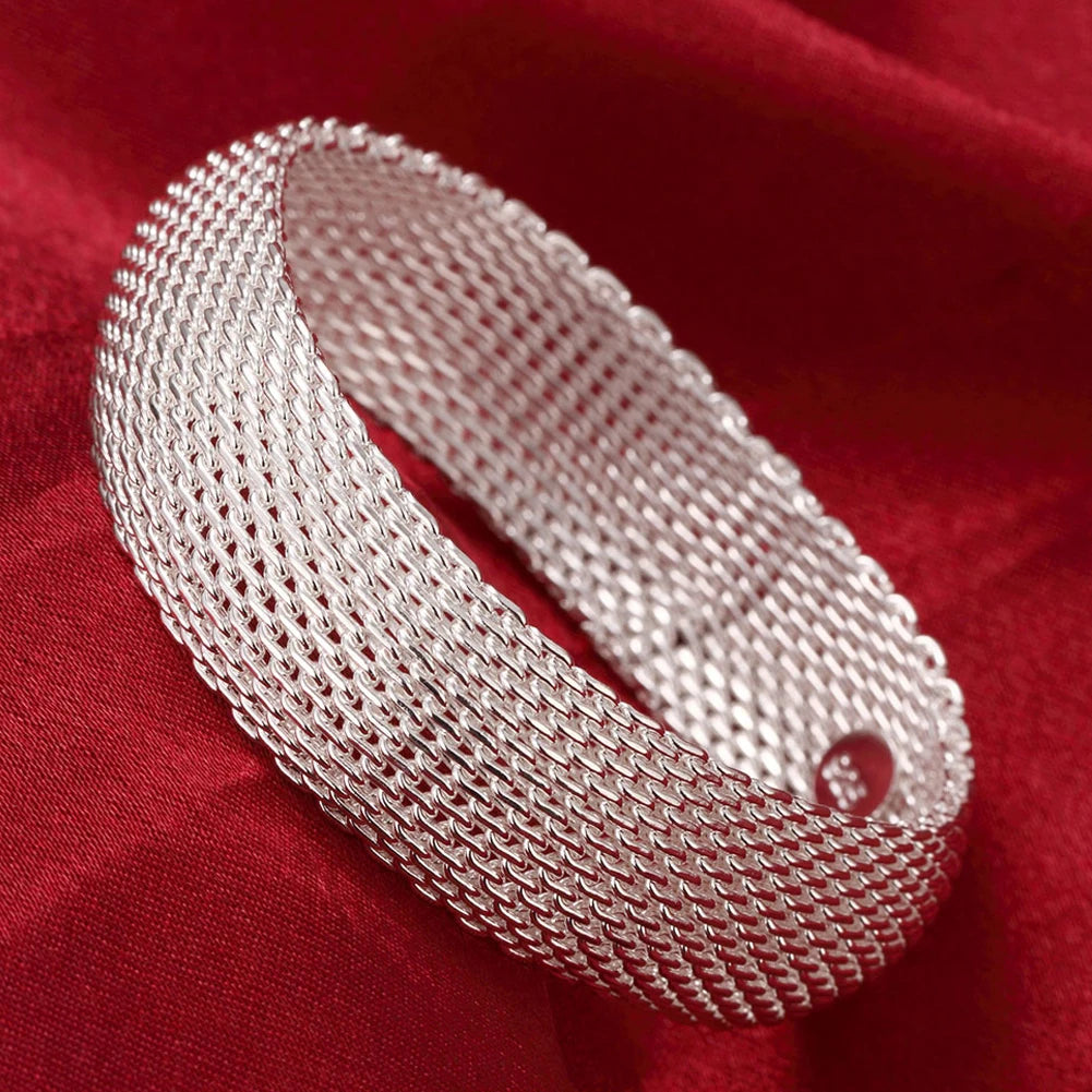 Großhandel Feine 925 Sterlingsilber Armreifen Armband Charms Herz Offen für Frauen Damen Schmuck Anpassung Manschette Hochzeitsgeschenk