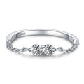 NeeTim 3mm Moissanit Ehering 925 Sterling Silber Eternity Band Lab Diamant Braut Party Ringe für Frauen Designer Schmuck