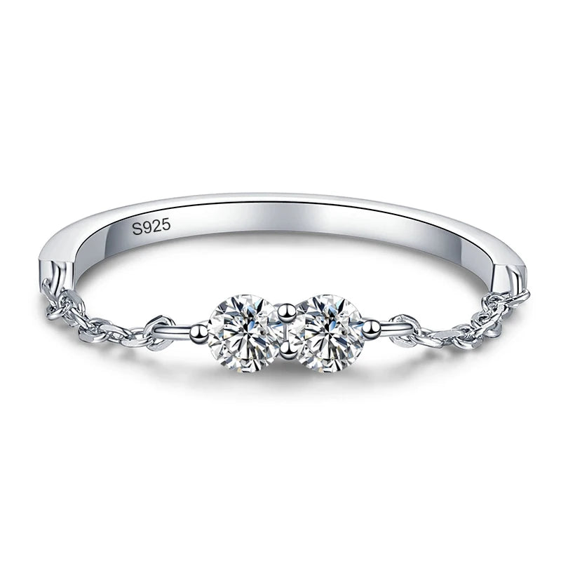NeeTim 3mm Moissanit Ehering 925 Sterling Silber Eternity Band Lab Diamant Braut Party Ringe für Frauen Designer Schmuck