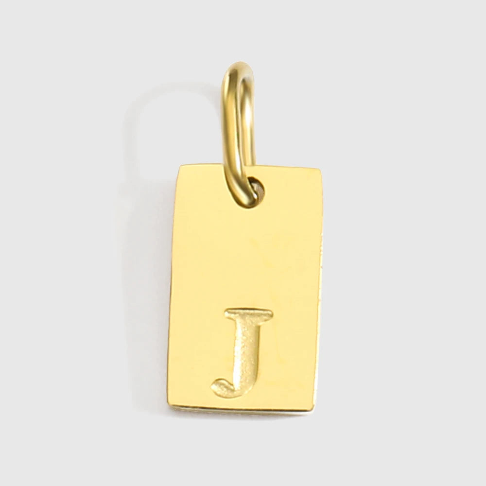 Alphabet-Anhänger für Halsketten, Edelstahl-Schmuck, DIY gravierte Schriftzüge, Accessoires, Damenschmuck
