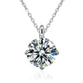 NeeTim 1CT 2CT Echte Moissanit-Halskette für Frauen, Top-Qualität 925er Sterlingsilber, Hochzeit, Party, Brautschmuck, Luxus