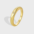 925 Sterling Silber Mode Hochzeit Nordstern Ring für Frauen Cubiz Zirkon Fingerringe Weiblicher Verlobungsschmuck Zubehör