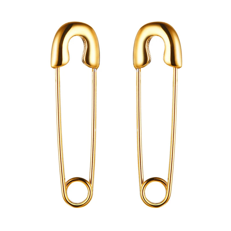 Stilvolle geometrische Creolen für Damen und Mädchen, aus Edelstahl, minimalistisch, elegant