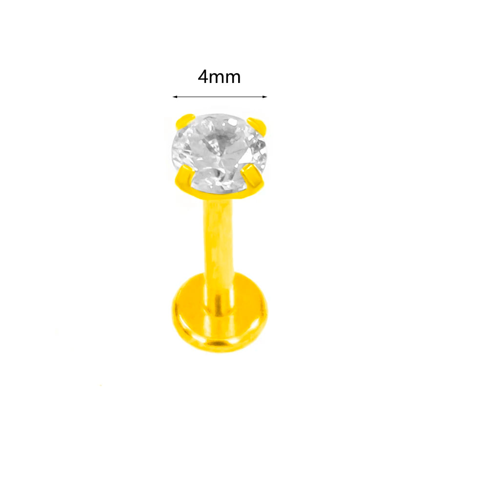 100 % 316L Chirurgischer Edelstahl Blumen Labret Piercing Schmetterling Biene Tragus Schlange Knorpel Helix Flat Back CZ Ohrringe Körperschmuck