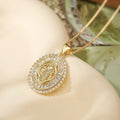 NEWBUY 2025 New Arrival Classic Design Gold Color Virgin Mary Pendant Necklace For Women Shiny CZ Zircon Copper Jewelry