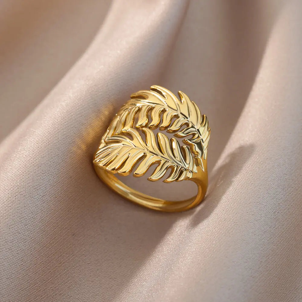 Anillos Irregulares Huecos Para Mujer De Acero Inoxidable Color Dorado Anillo Geométrico Fiesta Joyería De Navidad Regalo Envío Gratis