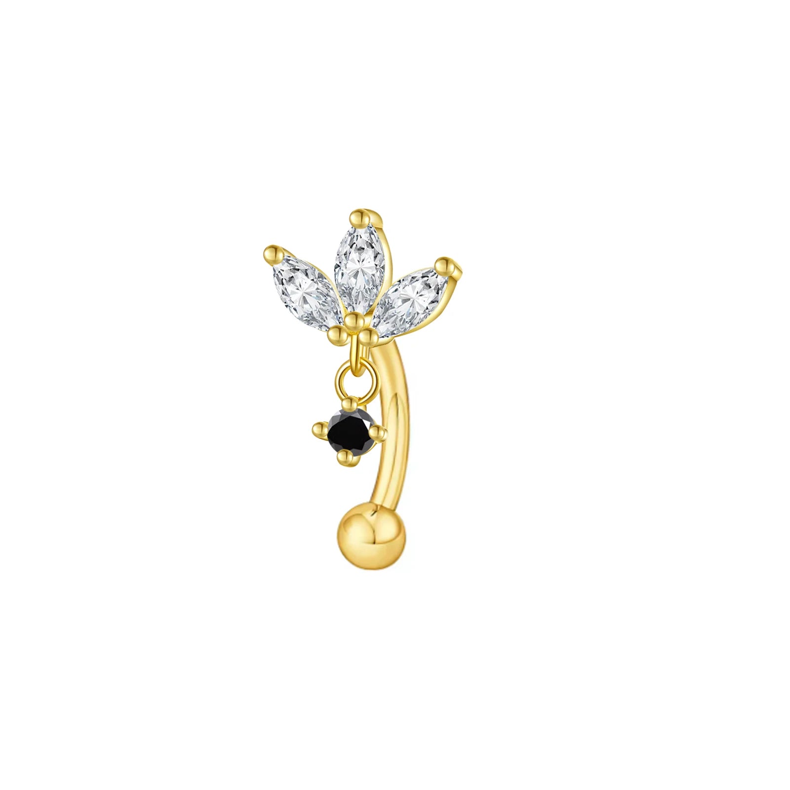 Rook piercing Butterfly Ear Cartilage Eyebrow Tragus Helix Piercing Stud Curved barbell Wholesale Body  Jewelry
