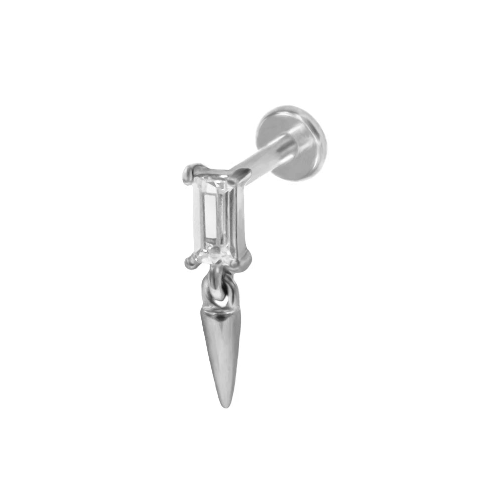 Piercing Labret de Rosca Interna Rayo Corona Abeja Flores Cartílago Pendiente Trago Conch Acero Inoxidable 316L Joyería Corporal