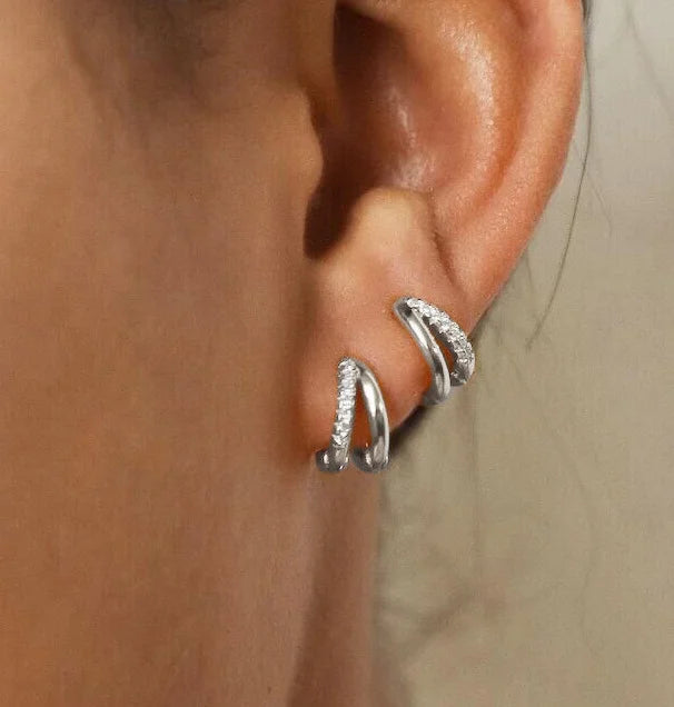 Pendientes de aro de circonita color dorado de moda para mujer, estilo bohemio retro, geométricos, de metal de cobre, pendientes de joyería de moda, regalos 2024