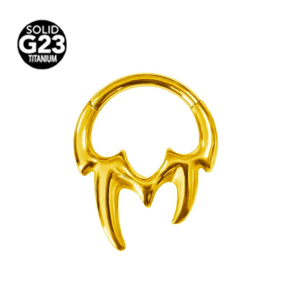 G23 Titanio Abeja Septum Aro Nariz Piercing Joyería Corporal 16G Segmento Lunar Serpiente Clicker Hélice Oreja Cartílago Corazón Daith Aro
