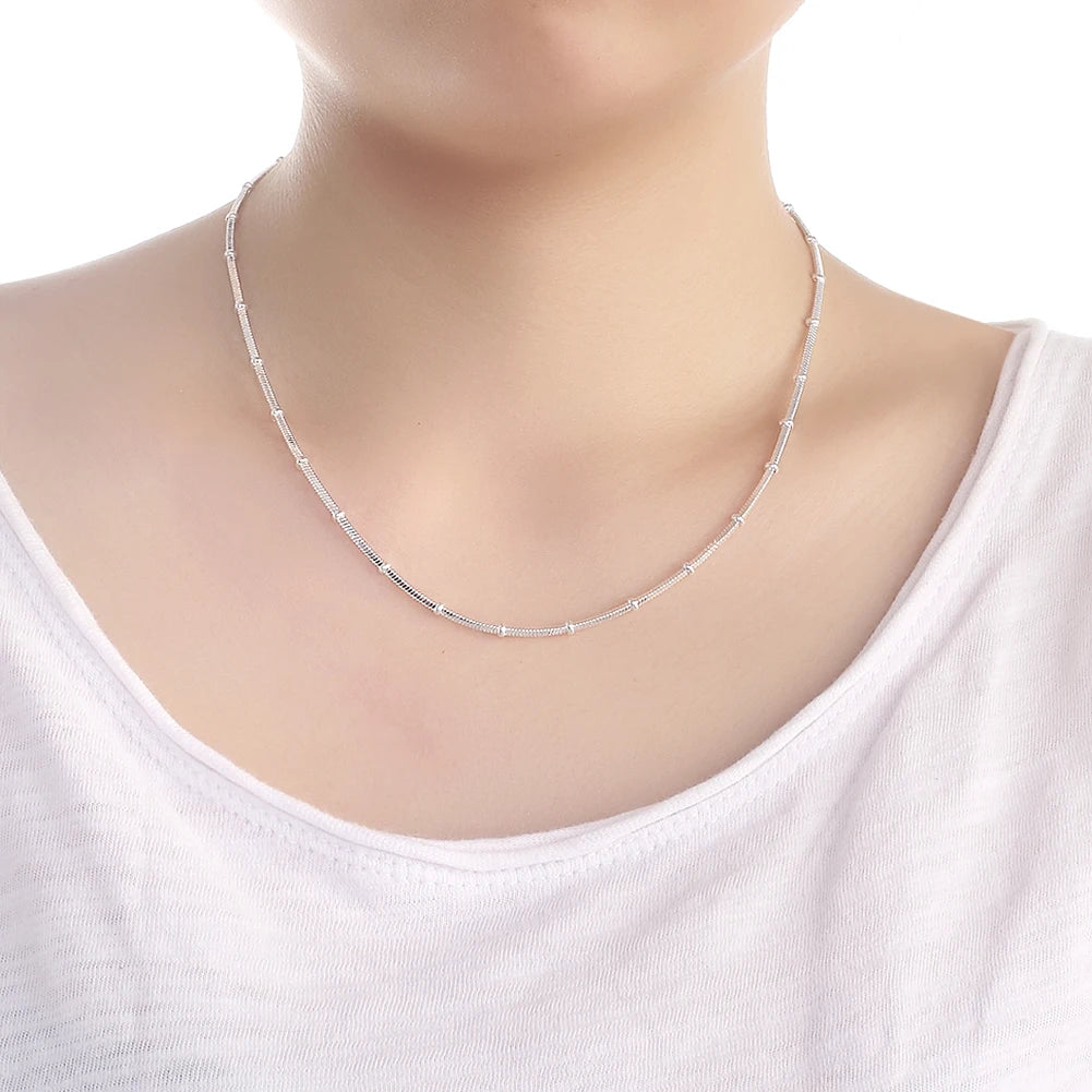 Feine Top-Marken 925 Sterlingsilber Armbänder Halsketten Schmucksets Perlen Schlangenkette für Damen Herren Hochzeitsfeier Geschenke