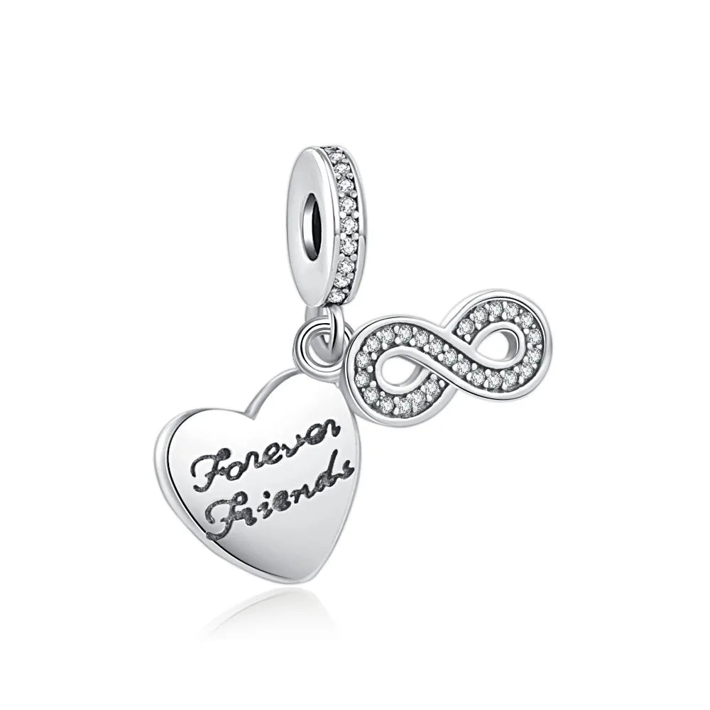 2026 Neue S925 Silber Roboter Kreuz Digital Anhänger, Geeignet für Original Armbänder, DIY Zubehör, Damen Charms Schmuck Geschenke