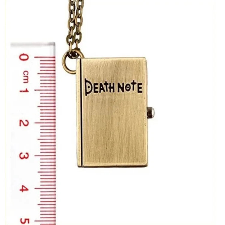 Japanese Anime Antique Necklace Chain Clock Pendant Death Note Book Quartz Pocket Watch for Men Women