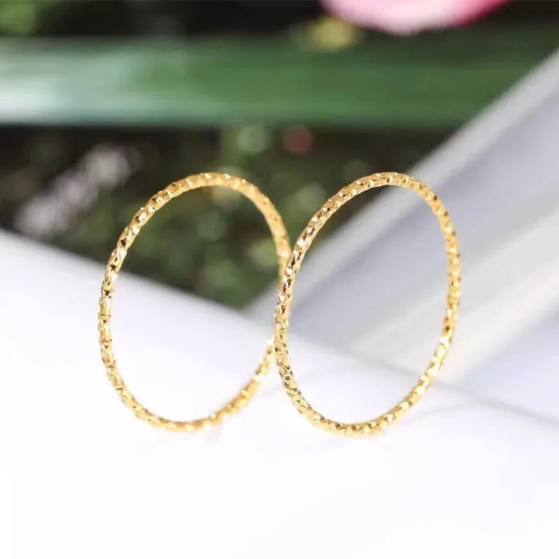 1 mm dünner stapelbarer Ring aus Edelstahl, facettierter Ring für Damen und Mädchen, Größe 4-10