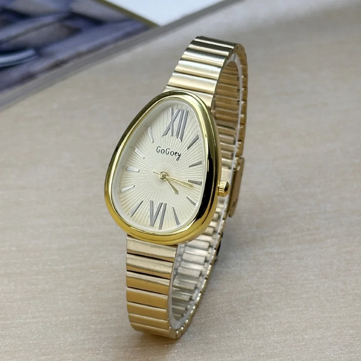 Relojes de pulsera de cabeza de serpiente para mujer, de cuarzo, de lujo, a la moda, con correa de acero, para regalo, Dropshipping