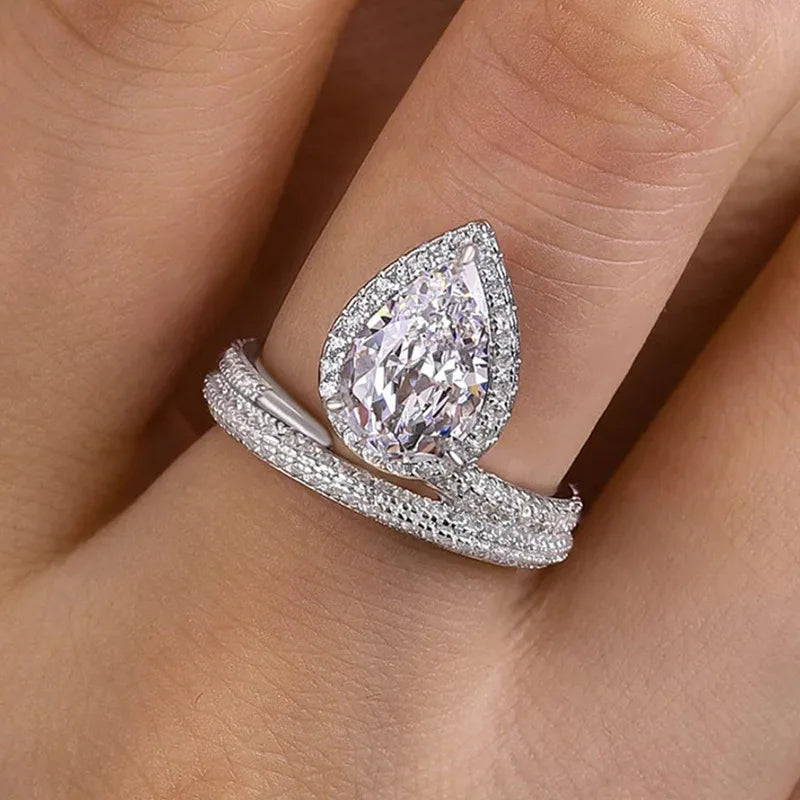 Anillo para mujer de plata de ley 925 con diseño de corona, accesorios de moda para compromiso y aniversario, joyería elegante con circonita brillante incrustada