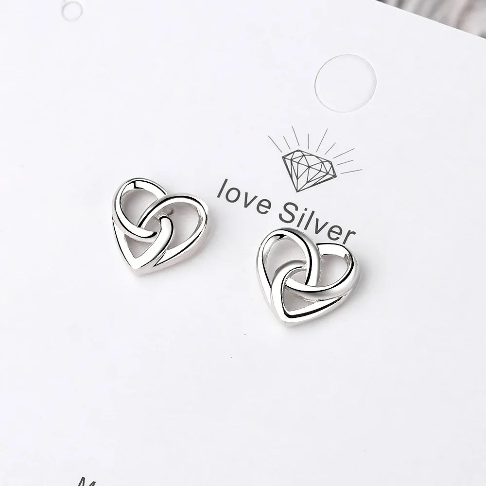925 Sterling Silber Liebe Herz Ohrstecker für Damen Verlobung Elegante Luxus-Schmuck 2024 Trend Bestseller Schmuck