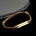Personalized Custom Name Stainless Steel Bracelet Women Leather Rope Adjustable Bracelet Couple Bangle Valentine's Day Jewelry