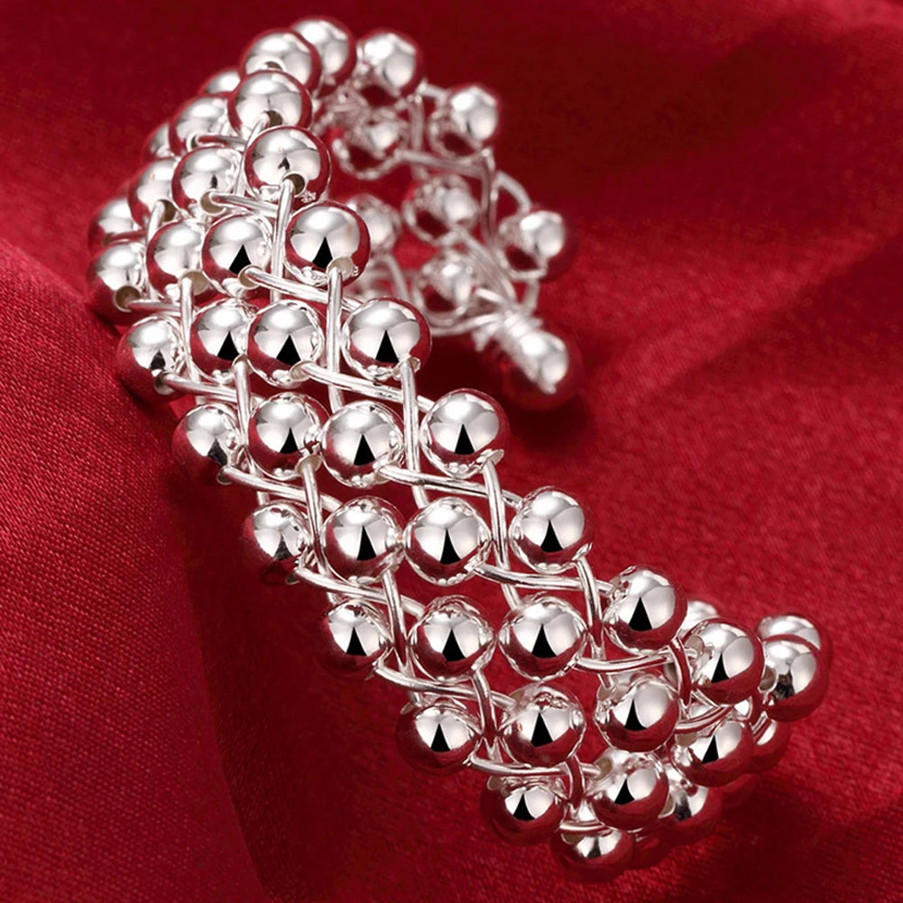 Großhandel Feine 925 Sterlingsilber Armreifen Armband Charms Herz Offen für Frauen Damen Schmuck Anpassung Manschette Hochzeitsgeschenk