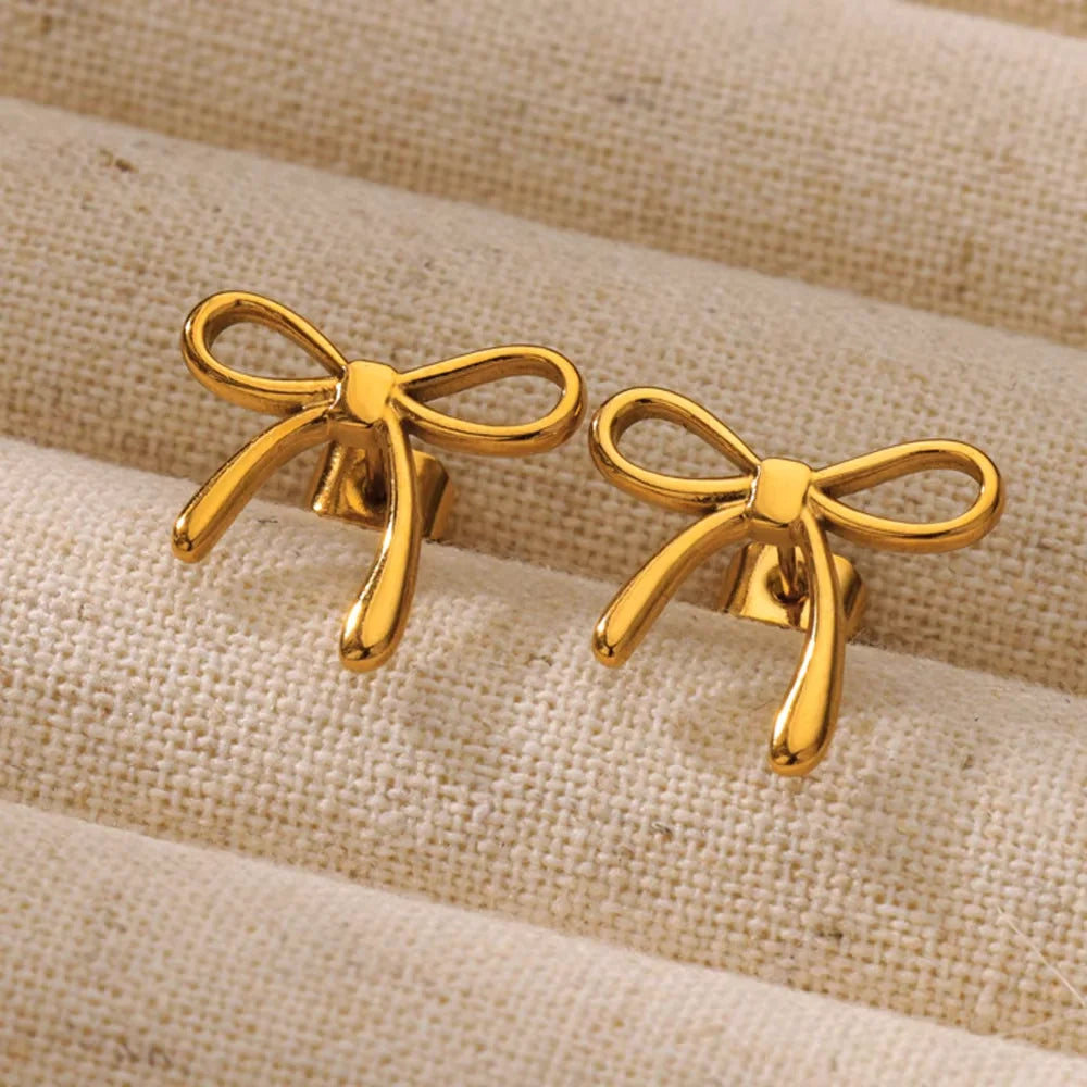 Pendientes de acero inoxidable con flor geométrica para mujer, aretes dulces con forma de girasol, chapados en oro, joyería para perforación de orejas, accesorios de boda, regalos