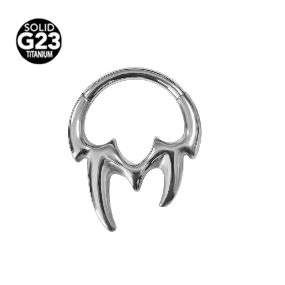 G23 Titanio Abeja Septum Aro Nariz Piercing Joyería Corporal 16G Segmento Lunar Serpiente Clicker Hélice Oreja Cartílago Corazón Daith Aro