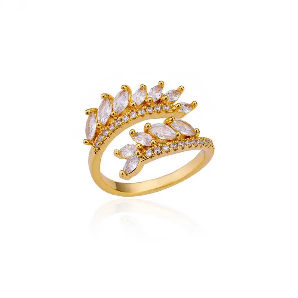 Luxuriöse Rosenblüten-Zirkon-Ringe für Frauen, goldfarben, Edelstahl, modischer Schmetterlingsring 2023, ästhetischer Hochzeitsschmuck, Geschenk