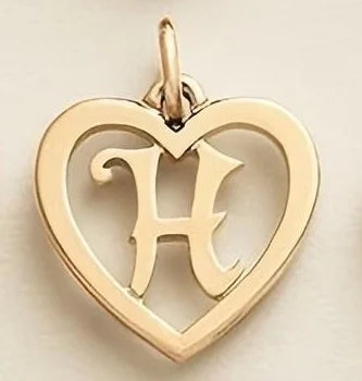 SUNIBI Edelstahl-Buchstabenanhänger Herzform Hohl Anhänger Charm für Armbänder Halsketten für Frauen DIY Schmuckherstellung