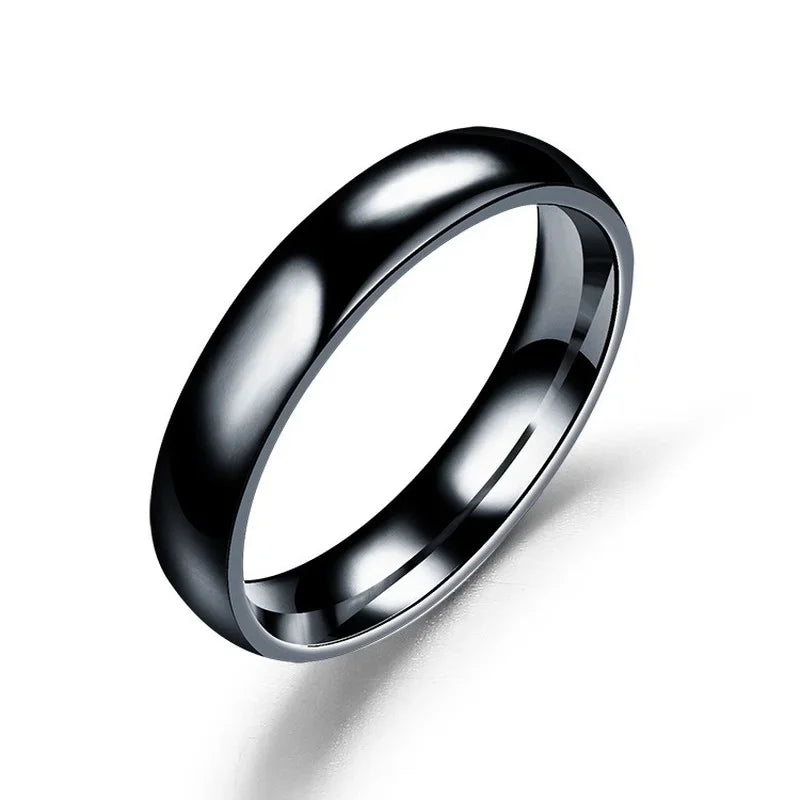 Einfacher 2mm 4mm 6mm Titanring Damen Herren Allergiefrei Hochglanzpoliert Eheringe Edelstahl Paar Fingerschmuck