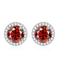 NeeTim Pendientes de Moissanita para Mujer Plata de Ley 925 Pendientes de Moissanita Brillantes Verdes Azules Rosas Rojos Negros Azules
