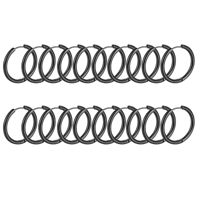 10/20 Stücke Minimalistische 316L Edelstahl Kleine Creolen Für Frauen Männer Klassische Runde Ohrringe Mode Ohrpiercing Schmuck