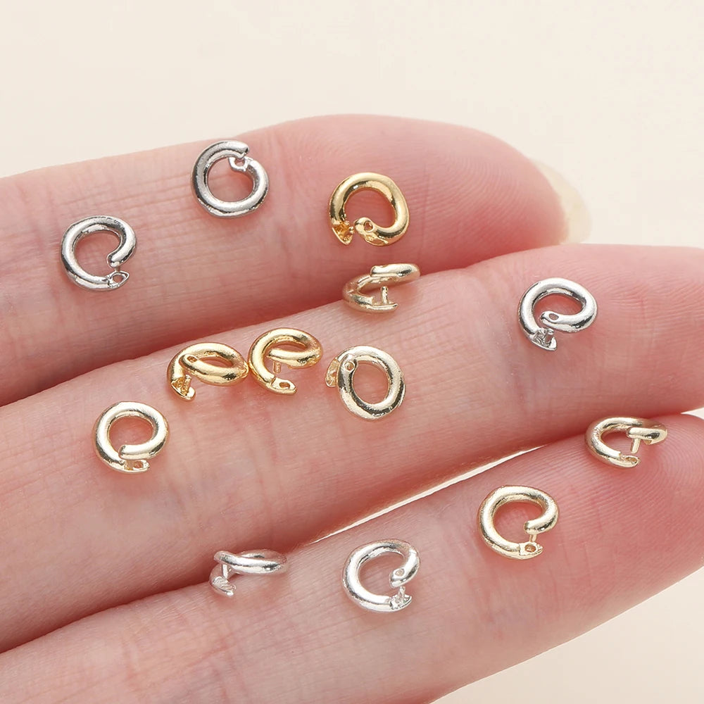 10 Stück/Packung 14/18K vergoldete offene Biegeringe Spaltringe Verbinder für Halsketten Armbänder Schmuckherstellungszubehör
