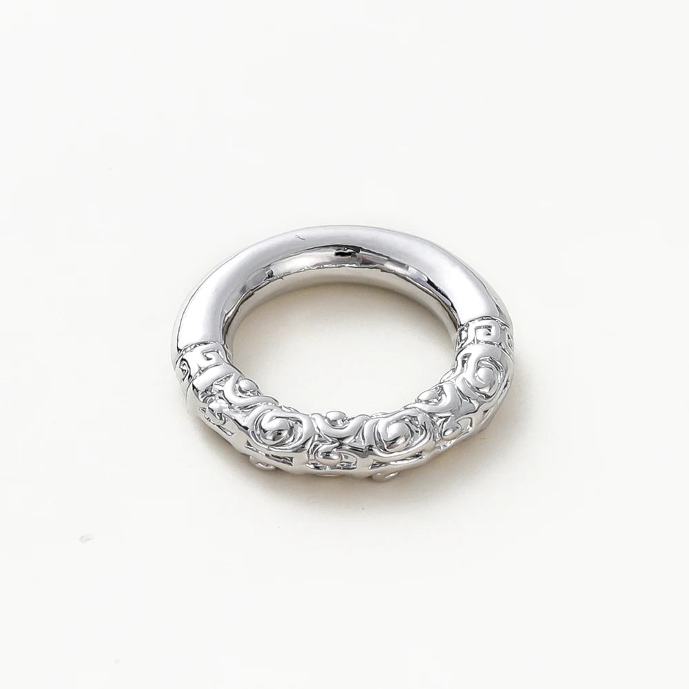10 unidades/lote, anillos de metal grandes redondos chapados en oro de 18 quilates, hebillas de cierre en D para cinturones de cuero, bolsos, prendas de vestir, manualidades, fabricación de joyas