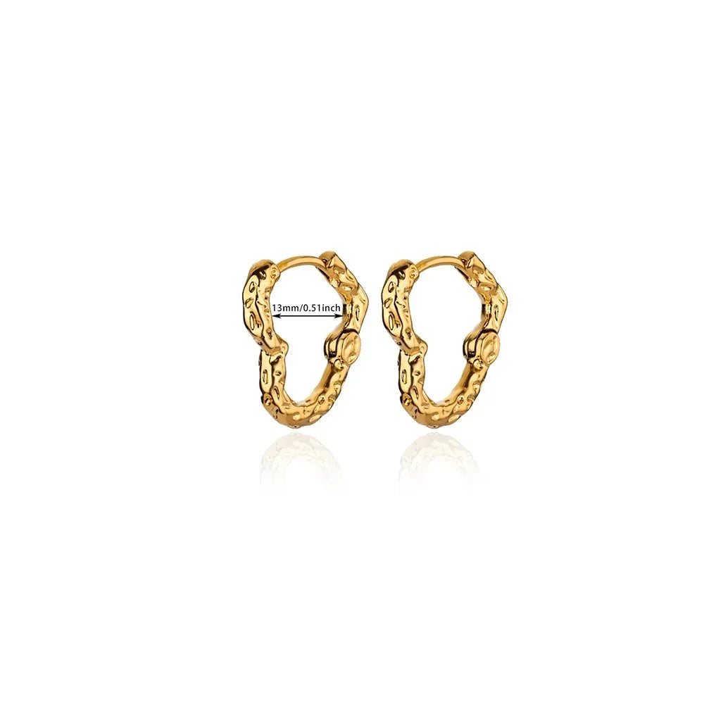Hohle Zirkon-Herzohrringe für Frauen, Edelstahl, Goldfarben, Herz-Ohrring, Luxuriöser Hochzeitsschmuck für Paare, Geschenk, kostenloser Versand