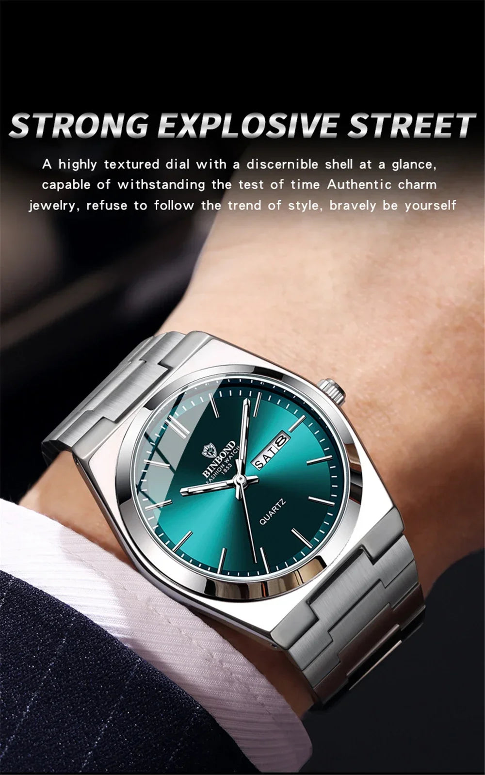 Nuevos relojes de pulsera de cuarzo de moda de negocios casuales con movimiento plateado para hombre, reloj de lujo, relojes automáticos, regalos para hombre, Reloj Hombre