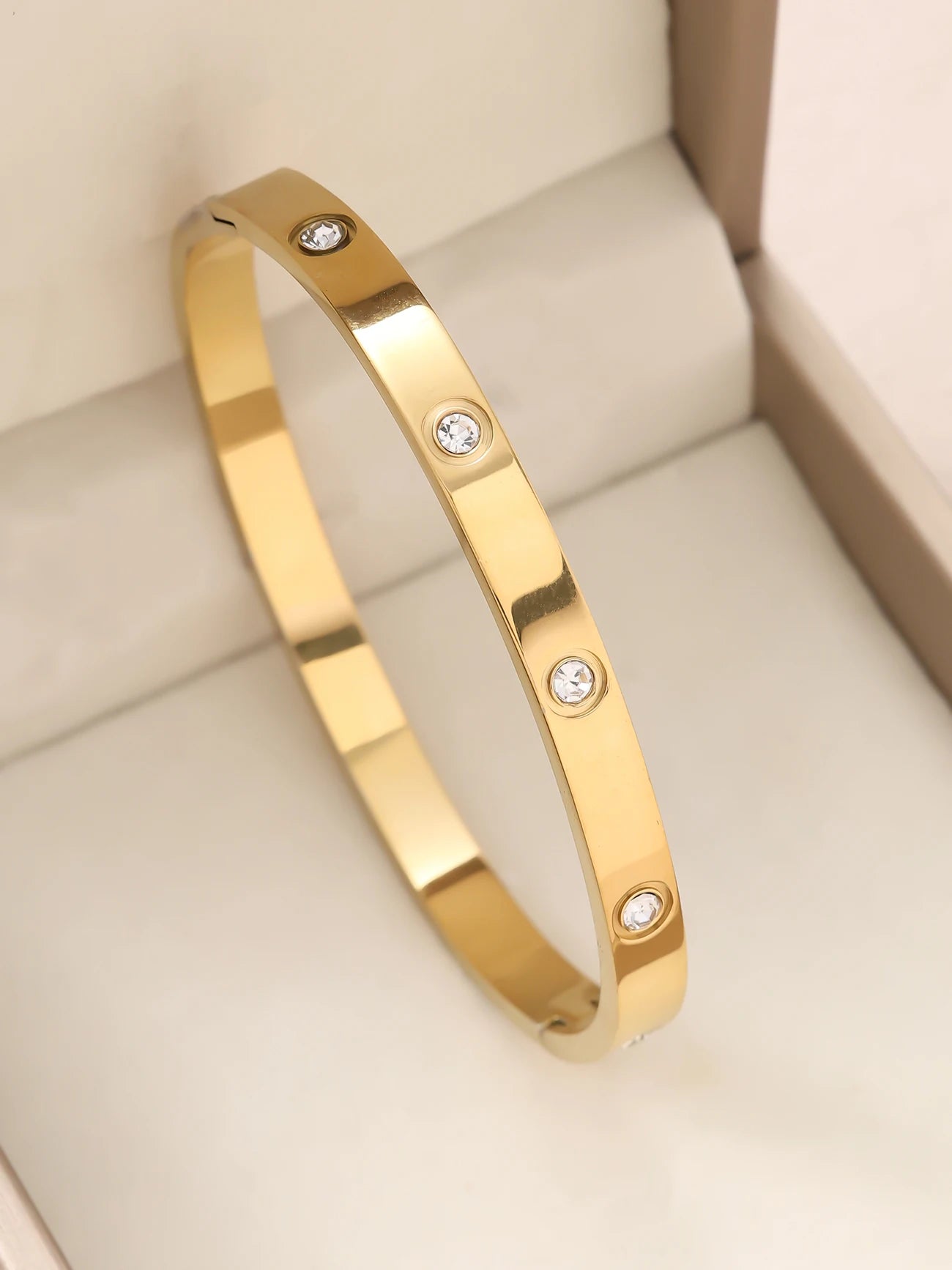 18K vergoldetes, nicht verblassendes Goldarmband aus Edelstahl – langlebiges und modisches Schmuckaccessoire, geeignet als Weihnachtsgeschenk