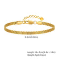 Edelstahlarmband für Damen, Gliederarmband aus Edelstahl, 3 mm/4 mm/6 mm, vergoldetes italienisches Kettenarmband, Schmuckgeschenk, anlaufbeständig