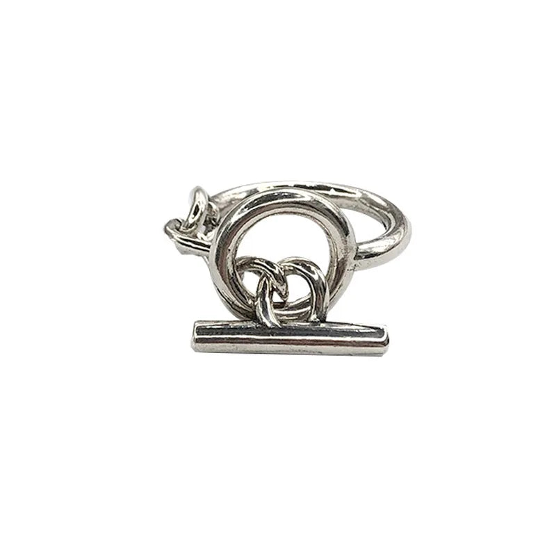 Nuevo en plata de ley 925, anillo redondo, anillos ajustables para mujeres y hombres, joyería de lujo estética para compromiso, joyería al por mayor