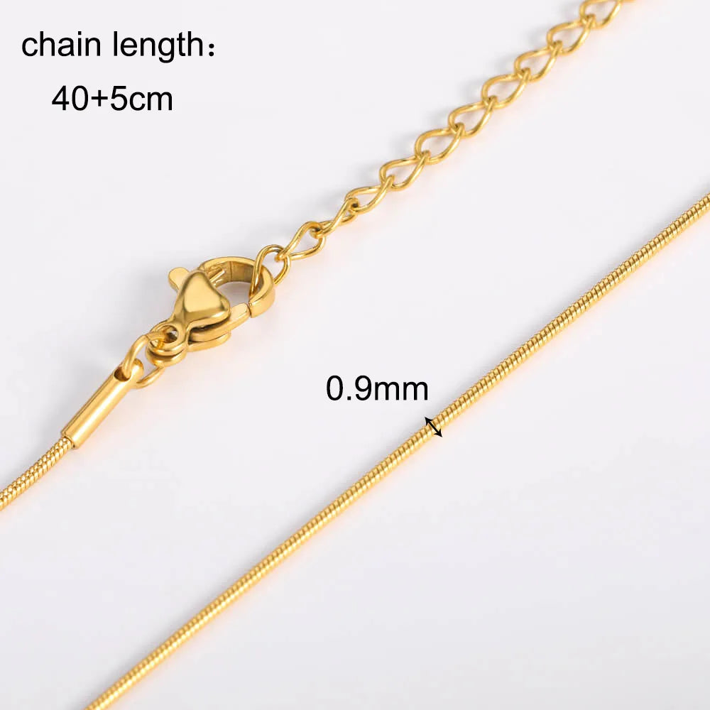 10pcs/Lot 45cm Stainless Steel Golden/Silvery Color 304 Chains Necklace Women Jewelry Making Accessories DIY Handmade Supplies