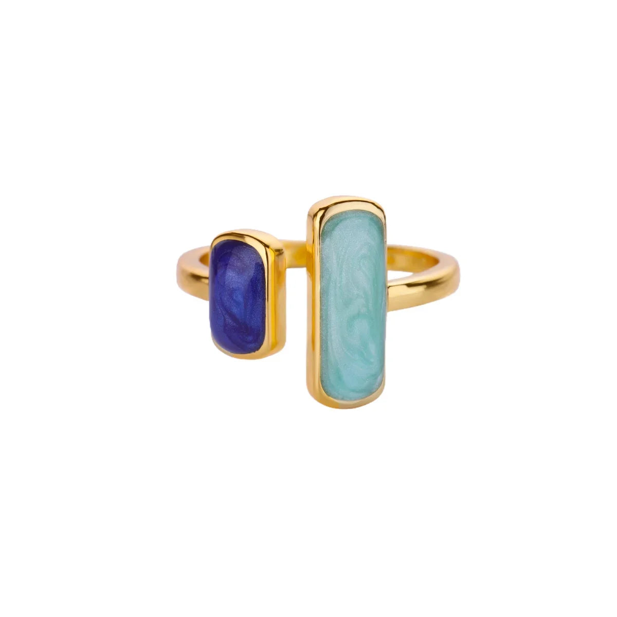 Vintage Grüne Stein Offene Edelstahlringe Für Frauen Mode Goldfarbe Blume Zirkon Ring Schmuck Ästhetische Anillos Geschenk