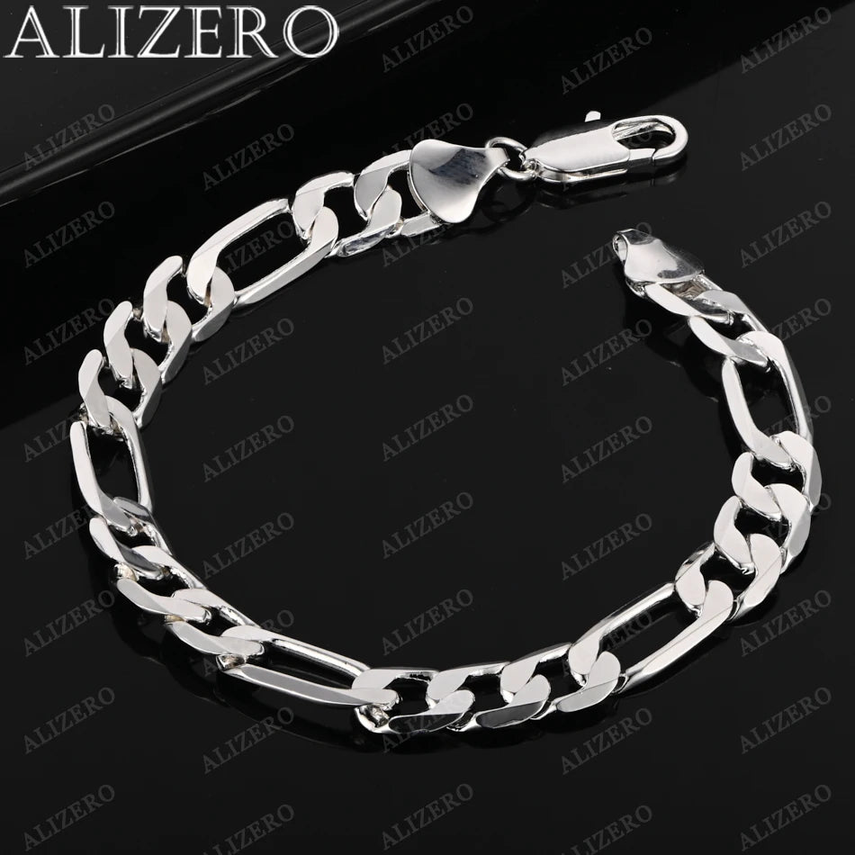 ALIZERO 925 Sterling Silber Armband 4/6/8/10/12mm Kettenarmbänder für Damen Herren Mode Party Edler Schmuck Großhandel