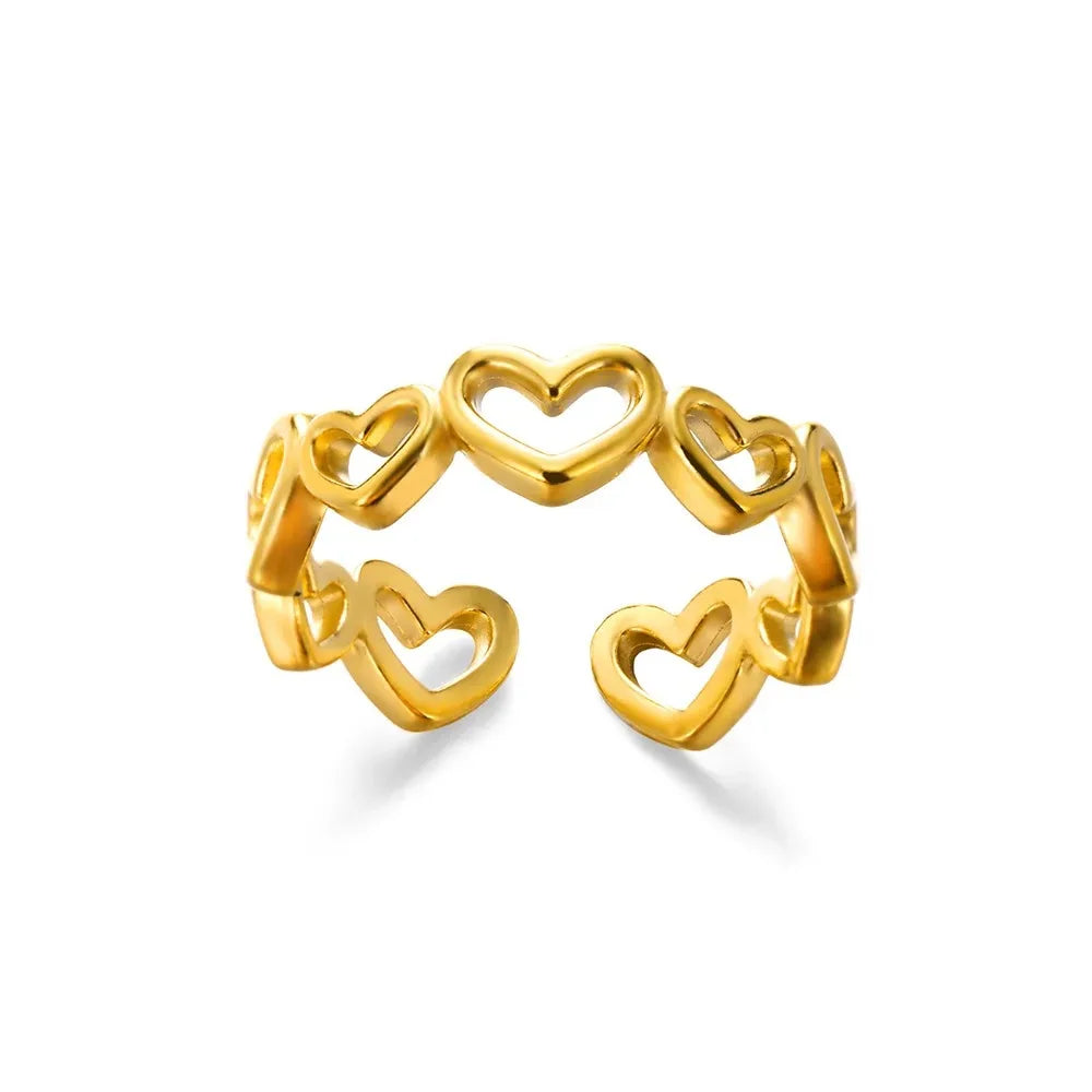 Zirkon Kleine Herzringe für Frauen Minimalismus Herzring Edelstahl Finger Zarter Ring Valentinstag Geschenke Kostenloser Versand
