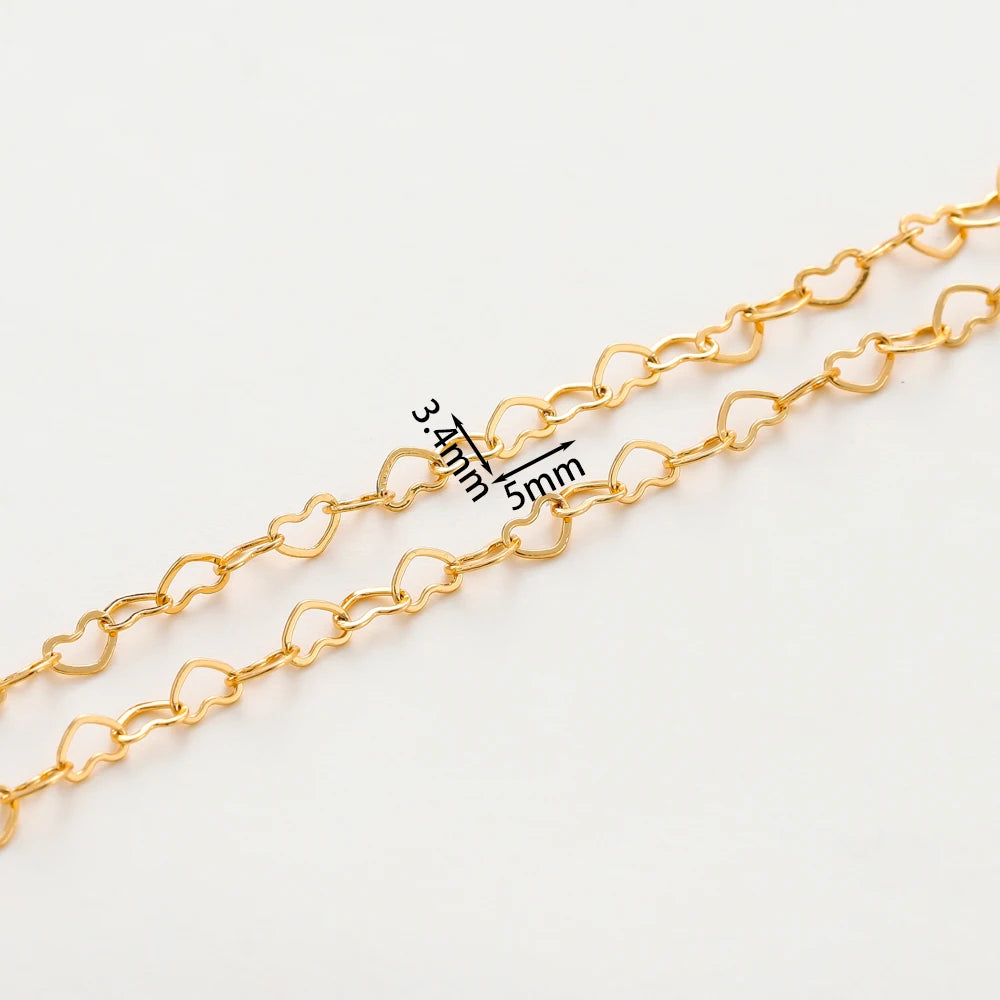 1 metro/lote de cadenas de eslabones redondos de metal chapado en oro de 14K y 18K para hacer joyas, accesorios de joyería para manualidades