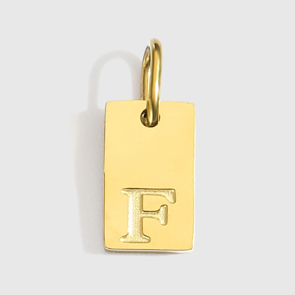Alphabet-Anhänger für Halsketten, Edelstahl-Schmuck, DIY gravierte Schriftzüge, Accessoires, Damenschmuck
