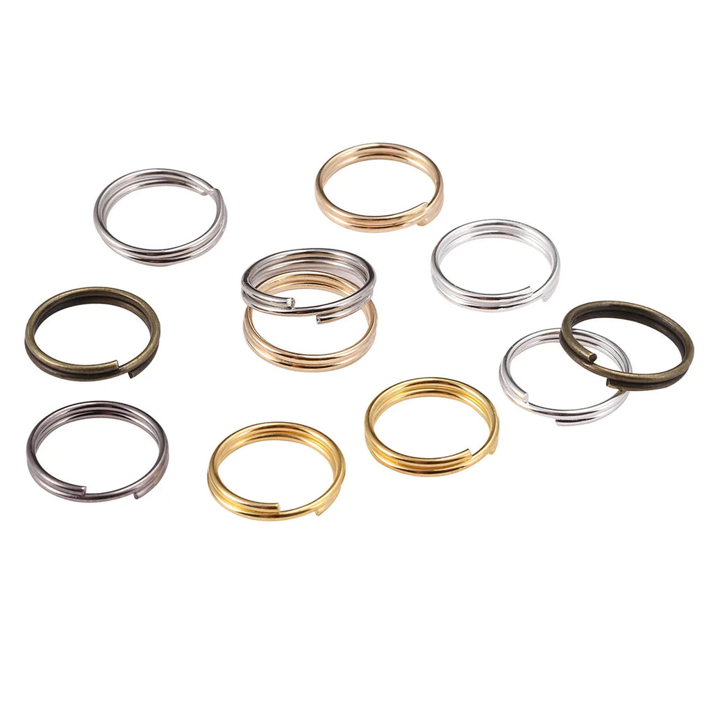 50-200 Stück/Los offene Biegeringe 4 6 8 10 12 mm Doppelösen Spaltringe Halsketten-Armband-Verbinder für DIY-Schmuckherstellung