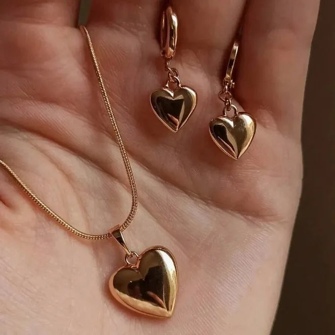 Modische Perlen Schmuck Set für Frauen, Ohrhänger, Anhänger Halskette, schlicht, filigran, Alltagskleidung, Party Accessoires